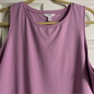 Time and Tru Purple Tank Top body suit with Crew Neck